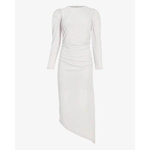 Express Velvet Ruched Side Asymmetrical Midi Dress XS - Picture 4 of 4